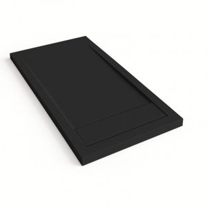 Receveur de douche Bidai avec cadre couleur Noir RAL 9005 90x180cm grille Noir