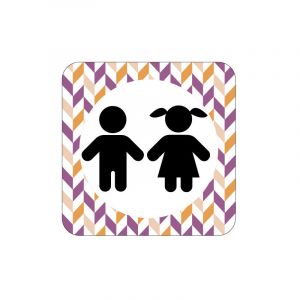 Signaletique.biz France - plaque de porte design sphere toilette garcon / fille .- Terrazo -