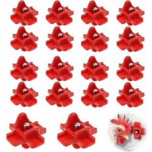 18 pcs,Abreuvoir Automatique Poule,TéTine à Eau De Volaille,Abreuvoir Poules ,Nouvelle Fontaine Boire pour Poulet, Volaille Rouge,Adapté Aux Poules,