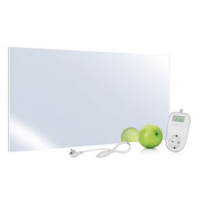 UMBRELLA&reg; H580 Chauffage infrarouge miroir 580 W avec thermostat TH10 &ndash; Panneau chauffant compact avec technologie Carbon Crystal &ndash; Radiateur mural