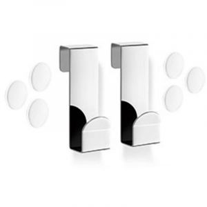 Crochet Zack Mitor 2.4x4.2x7.5cm pour paroi de douche set de 2 inox