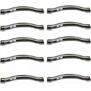 Lot de 10 poign&eacute;es de tiroir en alliage strass cristal pour commode armoire de cuisine placard, noir et blanc, 128MM-10PCS