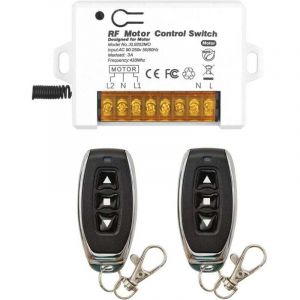Interrupteur de T&eacute;l&eacute;commande de Volet Roulant sans Fil Contr&ocirc;leur de R&eacute;cepteur Relais CA 90V 250V 3A avec 2 &eacute;metteurs Moteur de Commande Radio