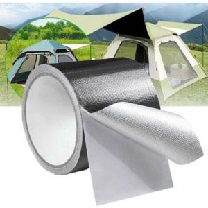 Ruban de r&eacute;paration pour auvents, b&acirc;ches, toiles, tentes, voiliers, kit de r&eacute;paration, imperm&eacute;able et r&eacute;sistant aux UV, 8 cm x 5 m (noir)