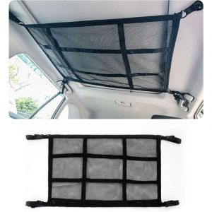 Parkside - Filet de Rangement pour Toit de Voiture, Organiseur de Toit de Voiture pour Quatre Accoudoirs suv, Van, Coffre. (90 x 65cm)