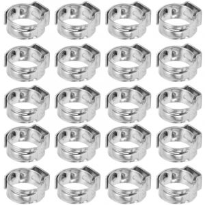 Lot de 20 colliers de serrage pour tuyaux, am&eacute;liorant la r&eacute;sistance &agrave; la corrosion. Collier de serrage &agrave; double fil r&eacute;glable pour tuyaux industriels