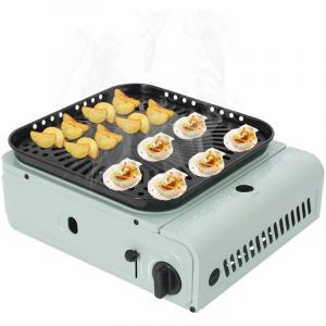 R&eacute;chaud de camping portable de 2,3 kW avec pince, R&eacute;chaud &agrave; gaz de camping pour barbecue et grill de table, Butane ou Propane (non inclus)
