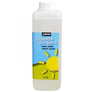 Vernis - P&eacute;b&eacute;o - Satin&eacute; - 1 L - Brillant - Protection des cr&eacute;ations - Application facile