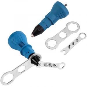 Gistuch - Riveteuse Electrique, Pistolet à Rivets, Adaptateur Riveteuse en Acier Inoxydable Pistolet à Riveter électrique Rivetage Outil