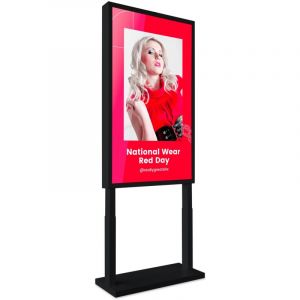 Barcelona Led - Totem vidéo publicitaire lcd de vitrine uhd 4K 55' - Android - - Noir