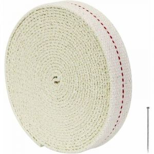 M&egrave;che de Lampe, 450CM M&egrave;che de Lampe &agrave; Huile Plate en 100% Coton M&egrave;ches de Rechange Lanterne Largeur 2CM pour Lampe &agrave; Petrole Huile Brleur (Blanc)