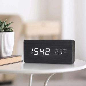 R&eacute;veil r&eacute;tro cr&eacute;atif silencieux, horloge &eacute;lectronique LED grise moderne, parfaite pour salon, chambre &agrave; coucher et espace bureau