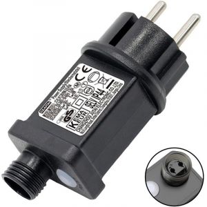 [JAMAIS UTILIS&Eacute;] Clignoteur pour Guirlande lumineuse 31V 6W Prise Clignotante, 9 Modes Avec Fonction Minuterie, &Eacute;tanche IP44 Transformateur LED pour