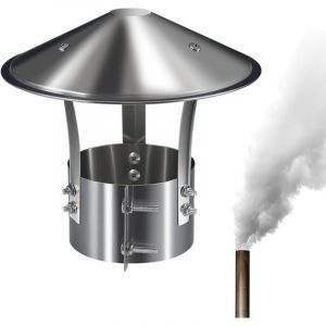 Chapeau De Chemin&eacute;e,Chapeau Capot Chemin&eacute;e Chapeau Conduit De Fum&eacute;e Chapeau De Chemin&eacute;e Pare Pluie INOX,Anti-Pluie Et Neige,pour Cheminee Ou