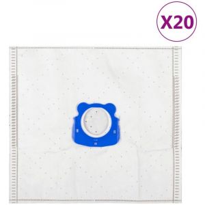 Sacs d'aspirateur RO3125 - 20 pi&egrave;ces - Tissu non-tiss&eacute; blanc 30x27 cm - Filtration haute performance 2 couches - Compatible Rowenta/Moulinex/Tefal