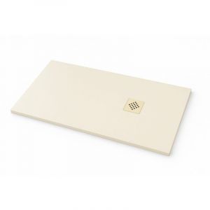 Receveur de douche Ardesia extra-plat couleur Cr&egrave;me RAL 1013 100x170cm grille Cr&egrave;me