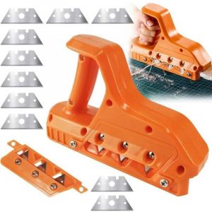 Rabot Placo, D&eacute;coupe Coupe Placo, Outil de Raboteuse pour Plaques de Pl&acirc;tre, Rabot Placo, Araseur de Chant &agrave; 45&deg; et 60&deg;, Rabot &Agrave; Main Outil De Coupe