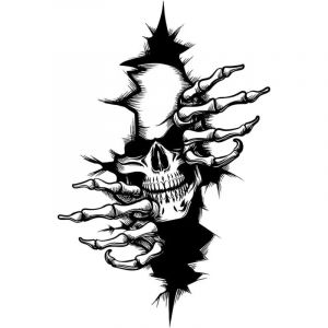 Cr&acirc;ne T&ecirc;te De Mort Skull Horreur Stickers D&eacute;calque Autocollant Sticker Pour Voiture V&eacute;hicule Automobile Autocollant (12x18 cm, 2 pi&egrave;ces)