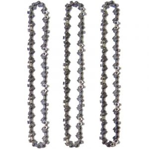 SNQ - Lot de 3 Chaînes d'Élagueuse sur Perche pour Guide-Chaîne de 10' (25 cm), 40 Maillons d'Entraînement, Faible Rebond, Compatibles avec Black &
