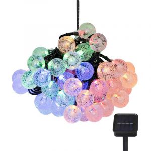 Guirlande Lumineuse Boule Colorée, 15M 100 LED Guirlande Lumineuse Boule RVB avec Télécommande, USB ou Batterie, Guirlande Lumineuse Multicolore