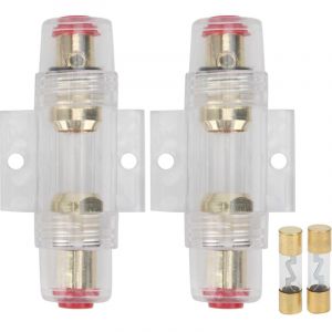 Gistuch - Porte-fusible agu pour Audio de voiture, 2 pièces, avec fusibles 60A 80A, pour fil de calibre 4 6 8 12-24V