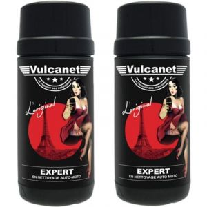 Vulcanet - Nettoyage auto/moto - Lavage sans eau - Lingettes + chiffon - Lot de 2