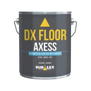 Peinture de sol pro Duralex dx floor axess adhérence extrême, anti-poussière, séchage rapide Nuancier sol: blanc ral 9003 - Conditionnement: 3 Litres