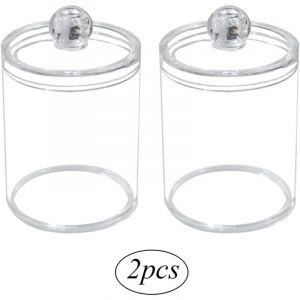 Transparent Boite a Coton Tige ​Transparente Bo&icirc;te de Coton Bo&icirc;tes de Rangement ​pour Rangement Coton Tige et Coton - Sollbry