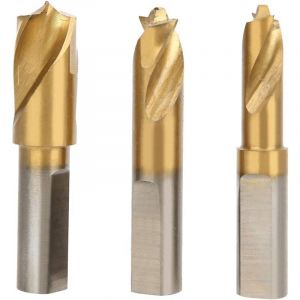 Sjlerst - 3Pcs Foret à Dépointer, hss co 6.5mm/8mm/10mm Foret Coupeur de Soudage par Points Ensemble Fraises à Dépointer pour Enlever les Joints de