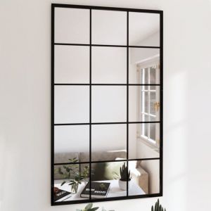 Maisonchic - Miroirs muraux 2 pcs, Miroirs d&eacute;co, Miroirs Salon noir 100x60 cm m&eacute;tal WFE702690 design in