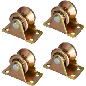 Poulie pour c&acirc;ble en acier, 4 pi&egrave;ces, poulies pour cordes de 6 mm, poulie pour corde avec 2 roulements &agrave; billes