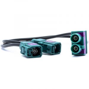 Connecteur adaptateur d'antenne 2xFAKRA-2xFAKRA pour Audi, Mercedes, BMW, VW, Opel, Peugeot, Renault