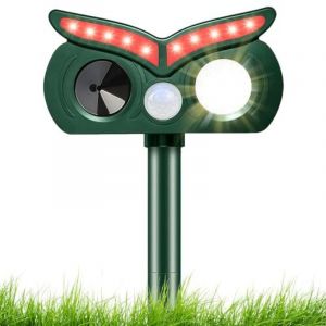 R&eacute;pulsif Chat Ultrason, Repulsif Chat Solaire 2 LED, R&eacute;pulsif Chat Exterieur &Eacute;tanche avec D&eacute;tecteur de Mouvement, R&eacute;pulsif Animaux pour Anti Chats