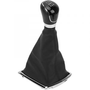 Couvercle anti-poussi&egrave;re pour pommeau de levier de vitesse manuel de voiture, protection de levier de vitesse en cuir pu de remplacement pour Ford