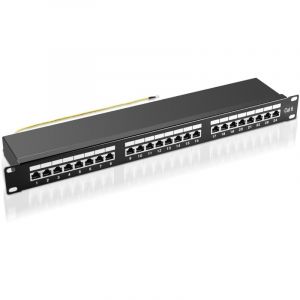 Panneau de brassage CAT 6 19 pouces 24 ports, panneau de brassage Keystone blind&eacute; pour montage mural et installation en rack, panneau de distribution