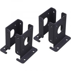 Ancrage de poteau robuste Pergola de support stable Support de poteau de bo&icirc;te aux lettres, 4 ancrages stables pour pergola, demi-base noire pour