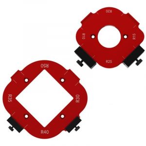 2 Pi&egrave;ces Gabarit Defonceuse a Bois, R10 R15 R20 R25 R30 R35 R40 R50 Gabarit de Toupie avec Fraise &agrave; Ras, Gabarit 4en1 pour Toupie, pour le Bricolage