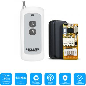 Module r&eacute;cepteur universel 433 MHz cc 3,7 v, 4,5 v, 5 v, 6 v, 7,4 v, 9 v, 12 v, t&eacute;l&eacute;commande rf, mini relais 1 canal, sans fil, 3,7 V-12 v, large