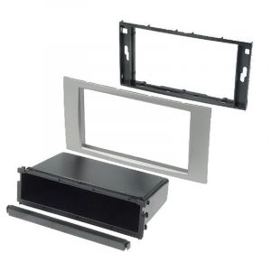 Adnauto - Facade Autoradio FA1530D compatible avec Ford 04-10 - Argent - vide-poche