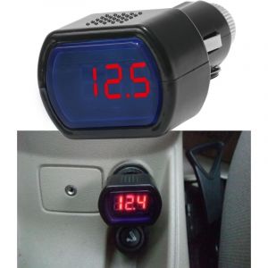LED Allume-Cigare Batterie Voiture Testeur,Moniteur de jauge de Tension de v&eacute;hicule,Automatique Batterie Voltm&egrave;tre Indicateur,Ajustement pour la