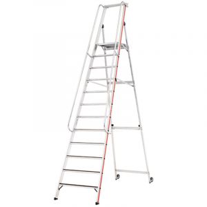 Matis&egrave;re - Escabeau grande plateforme 12 marches R13 - hauteur max de travail 4.80m - 868112