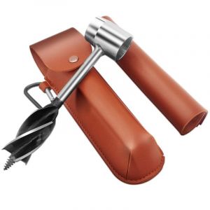 Aougo - Perceuse à Main Pour Le Travail Du Bois, Perceuse De Survie Manuelle, Tarière Manuelle Bushcraft Outils, Camping Tarière Manuelle Pour Le