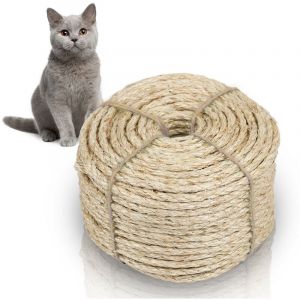 Hengda - swanew Corde de sisal pour animaux de compagnie corde de sisal chat corde à gratter corde à gratter corde 6000 x 0.8CM