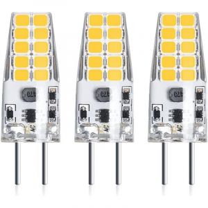 3PCS 3W 12V G6.35 LED Ampoule Culot T3 / T4 / T5 G6.35 / GY6.35 Base Blanc chaud 3000K Remplacement de 30W Ampoule Halog&egrave;ne pour l&rsquo;&Eacute;clairage