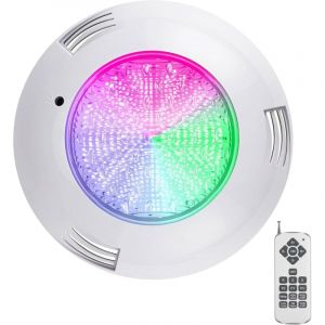 Projecteur Piscine LED , 45W Lampe Piscine extra-plats RGB Dimmable Multicolore Changement LED Submersible avec T&eacute;l&eacute;commande,Angle de faisceau