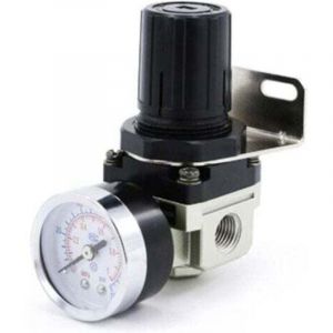 GABRIELLE R&eacute;gulateur de pression d'air, AR2000-02 G1 / 4 Compresseur &agrave; Commande Pneumatique avec Manom&egrave;tre, 1/4 Soupape Jauge R&eacute;glable de Pression