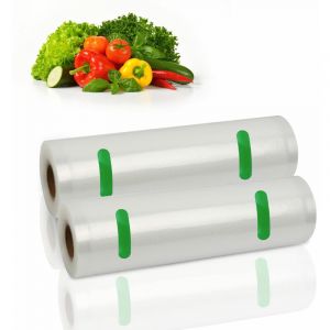 Swanew - Sacs sous Vide Alimentaire 2 Rouleaux, 20 x 600 cm pour Appareil de Mise sous Vide, Réfrigérateur, Réutilisable rouleaux sous vide