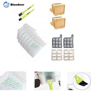 Kit Sac Aspirateur Compatible Vorwerk Kobold VK135/VK136 - 6 Sacs + 2 Filtres + 12 Parfums - Bluedeer
