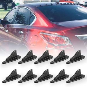 Linghhang - 10 pcs/setDiffuseur Aileron de Requin KitAileron de toit compatibleGénérateur de Vortex d'AirMotifs en Fibre de Carbone