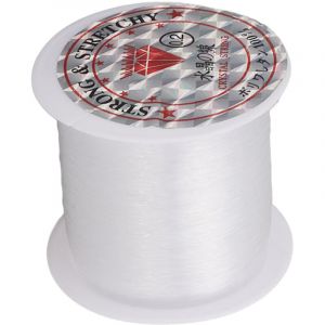 1 rouleau de cordon en Nylon transparent 0.2mm/142yd fil en Nylon pour la fabrication de bracelets de bijoux d'am&eacute;nagement paysager d'aquarium